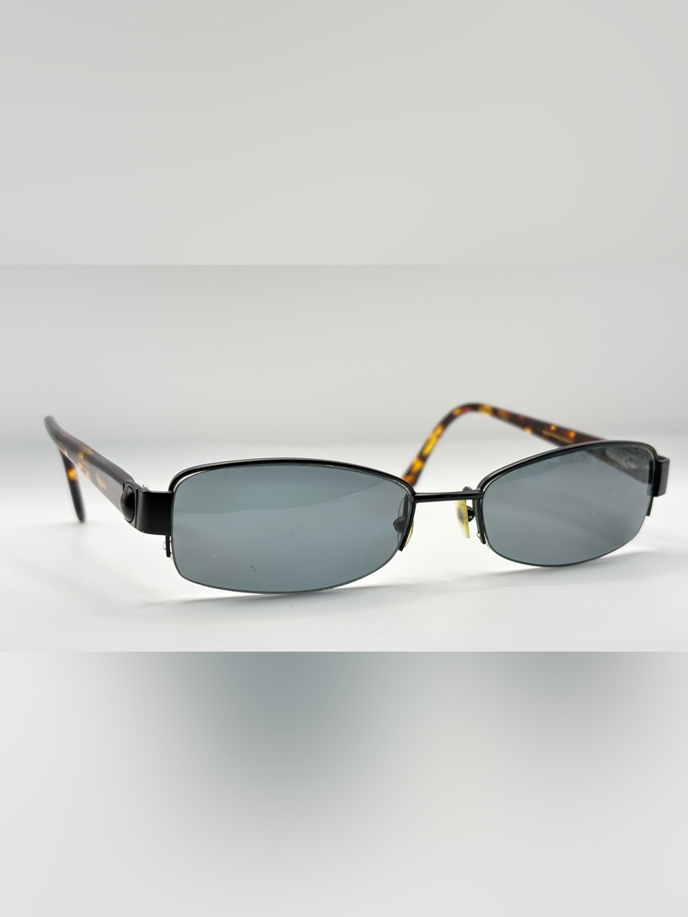 Dana Buchman Nia Black Oval Half-Rim Sunglasses Frames Only